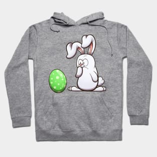 Cute Confused Easter Rabbit With Easter Egg Hoodie